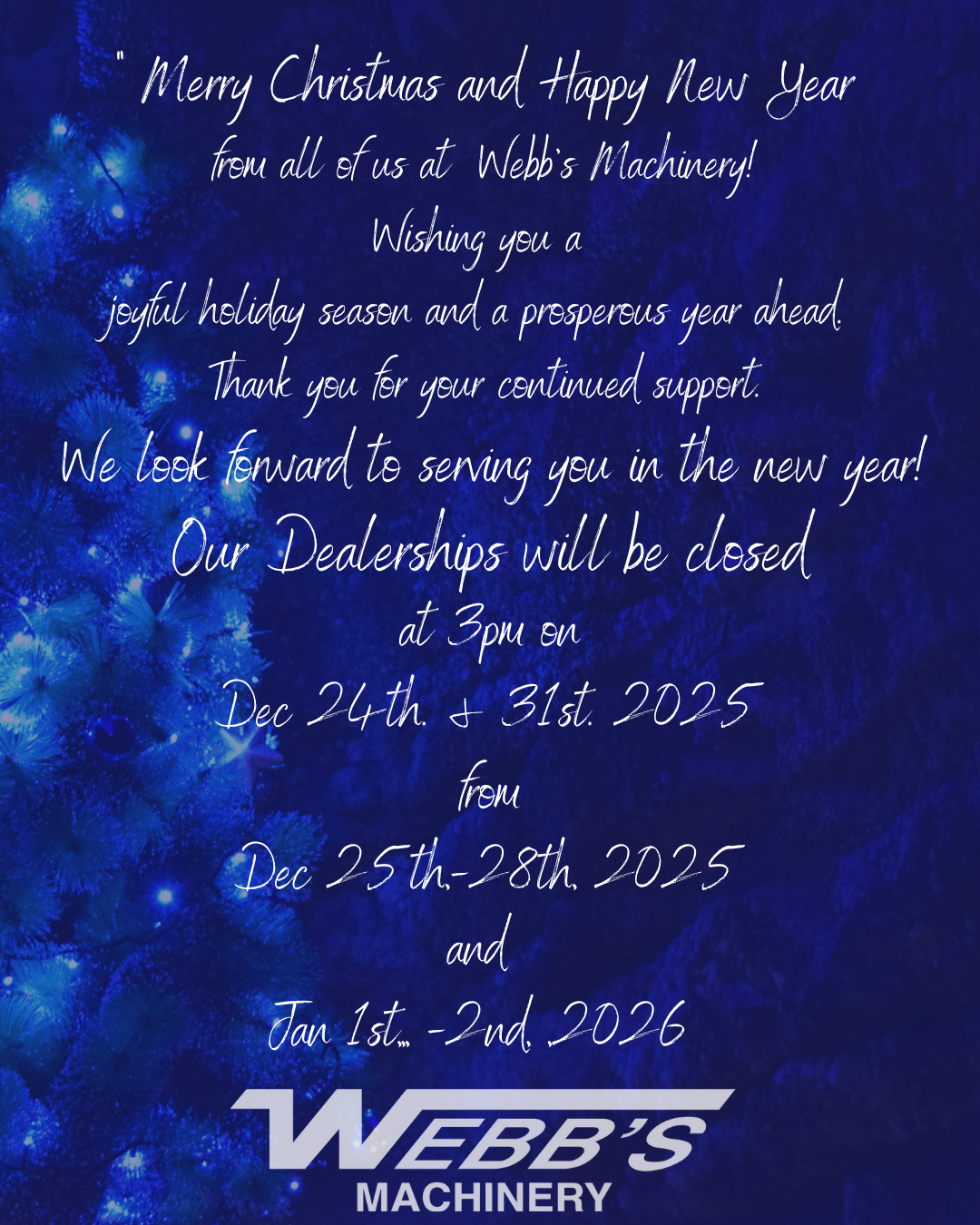 Christmas Closure Flyer